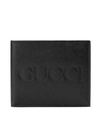 Gucci Wallet With Embossed Gucci Logo 658668 Black