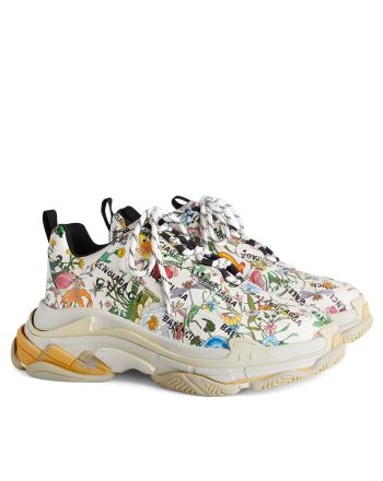 Gucci Unisex The Hacker Project Triple S Sneaker Cream