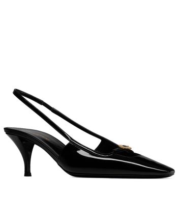 Saint Laurent Women's Blade Slingback Pumps In Patent Leather Black