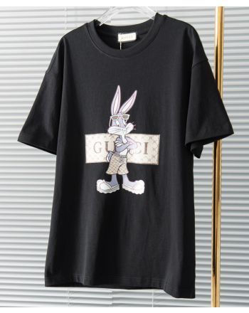 Gucci Women's Rabbit Print T-shirt Black